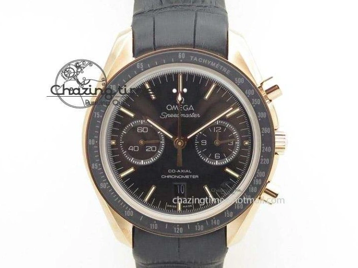 0426 Speedmaster ’57 RG Chrono AXF Best Edition On Black Leather Strap A Colorful 8284